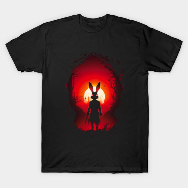 Killer Bunny T-Shirt by pandas doing stuff